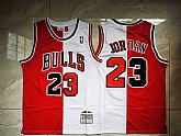 Bulls 23 Michael Jordan Split White Red 1996-97 Hardwood Classics Mesh Jersey Mixiu,baseball caps,new era cap wholesale,wholesale hats